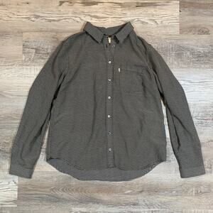 Levi's Classic Fit Long Sleeve Check Black White Button Down Shirt- Size Large